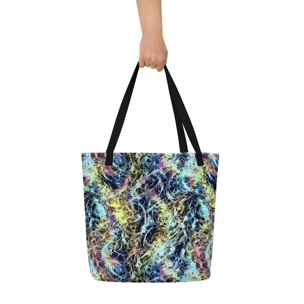 Chromatic Tempest on Large Tote Bag W/ Pocket — Front
