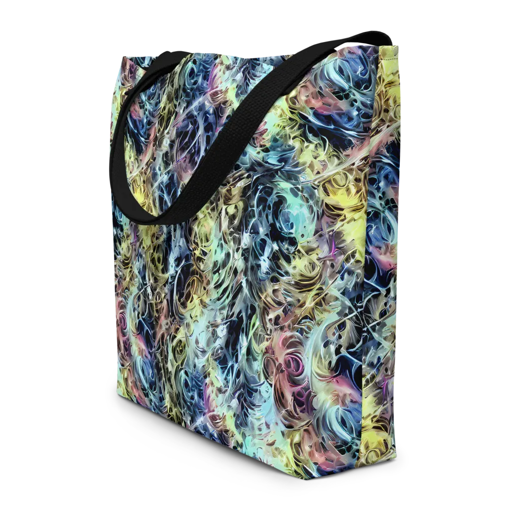 Chromatic Tempest on Large Tote Bag W/ Pocket — Front