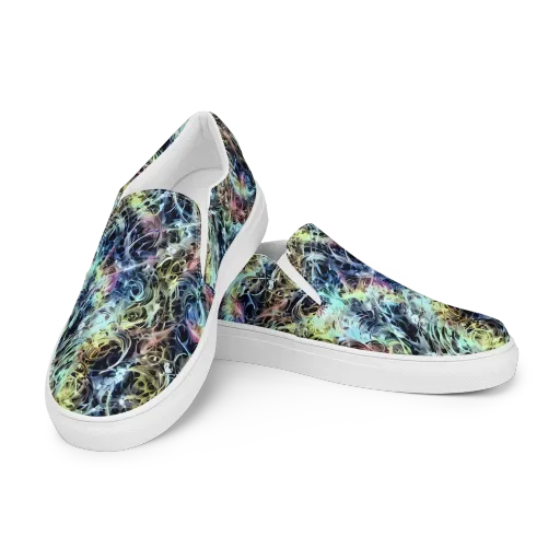 Chromatic Tempest on a Women's Slip-On Canvas Shoes
