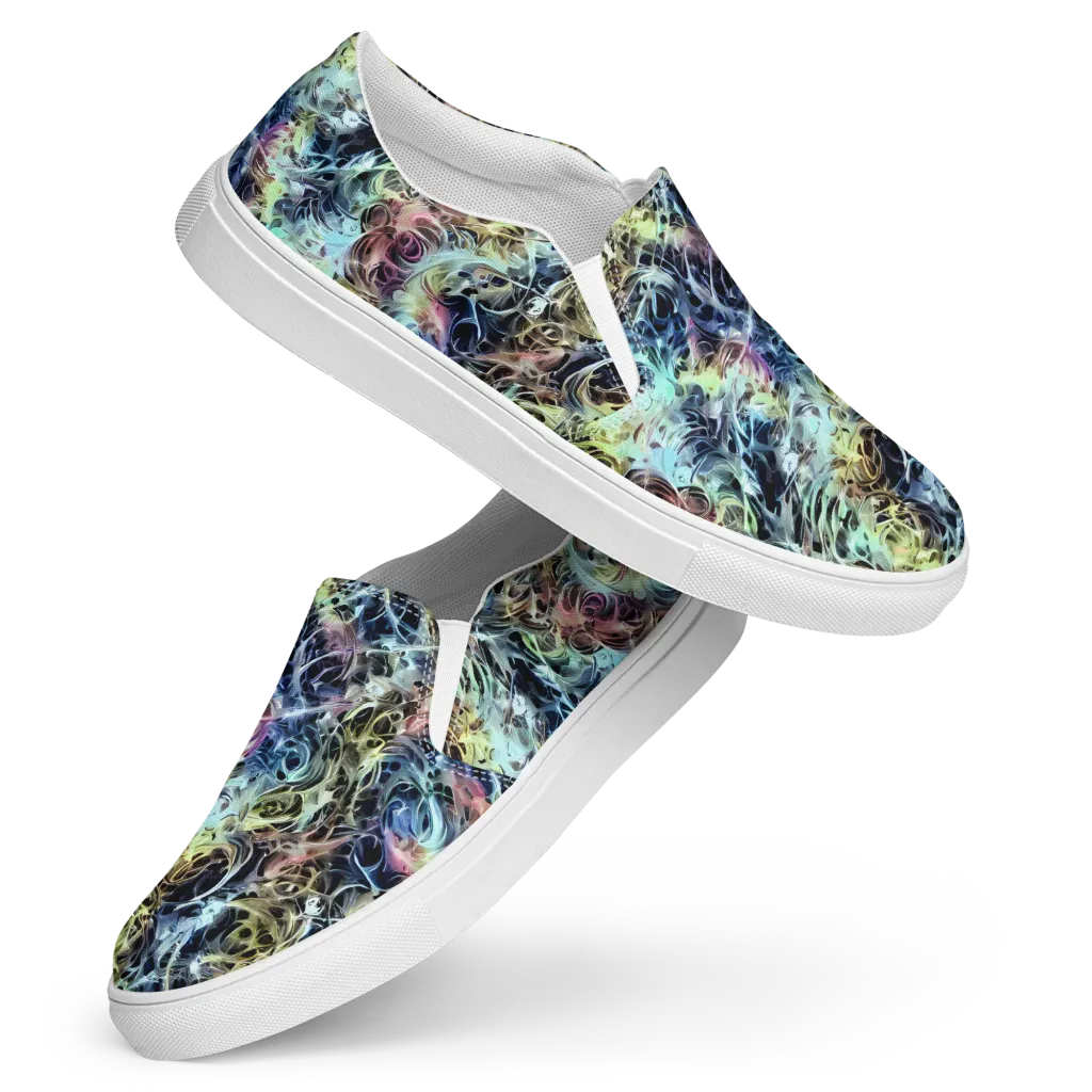 Chromatic Tempest on Women's Slip-On Canvas Shoes — Front