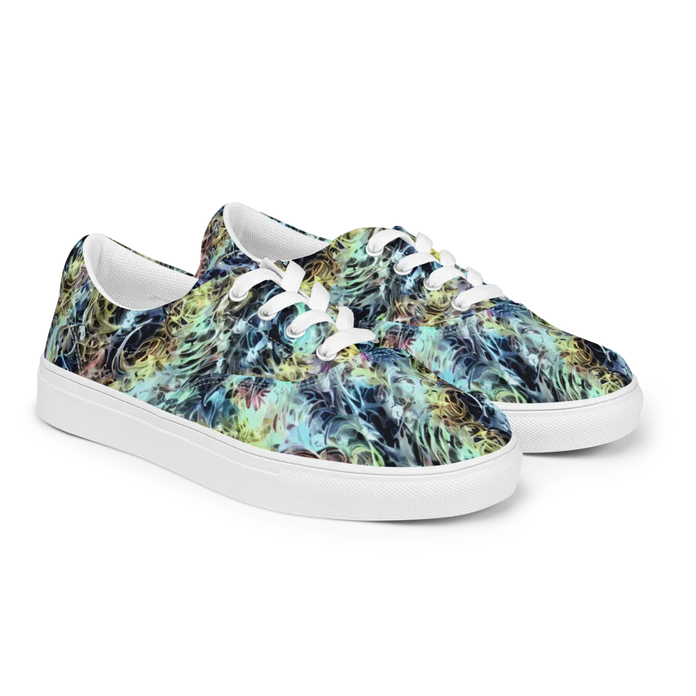 Chromatic Tempest on Men's Lace-Up Canvas Shoes — Right Front