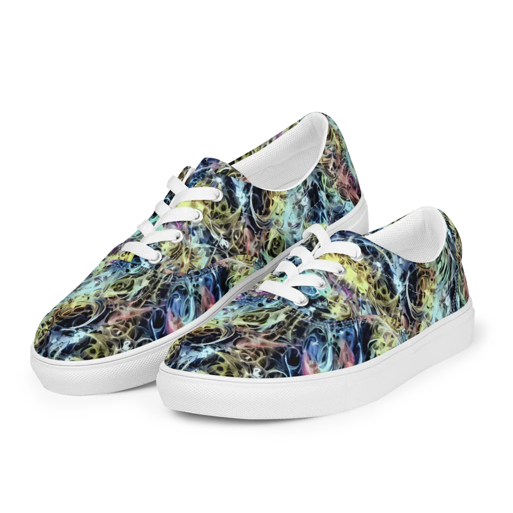 Chromatic Tempest on Men's Lace-Up Canvas Shoes — Left Front