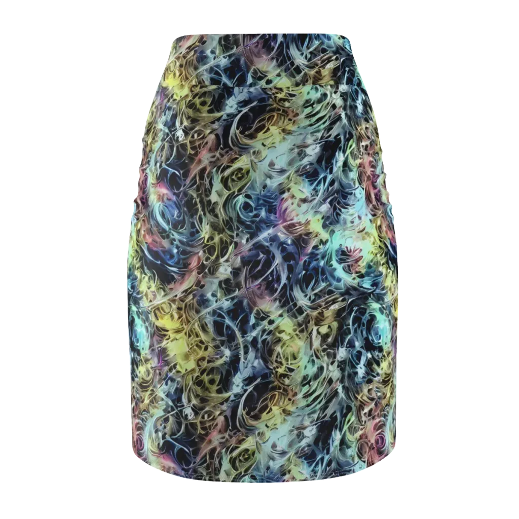 Chromatic Tempest on Pencil Skirt — Back