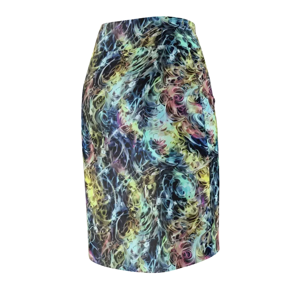 Chromatic Tempest on Pencil Skirt — Back Side