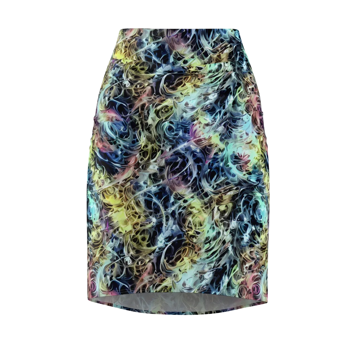 Chromatic Tempest on Pencil Skirt — Front