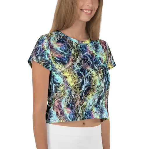 Chromatic Tempest on a Crop Tee