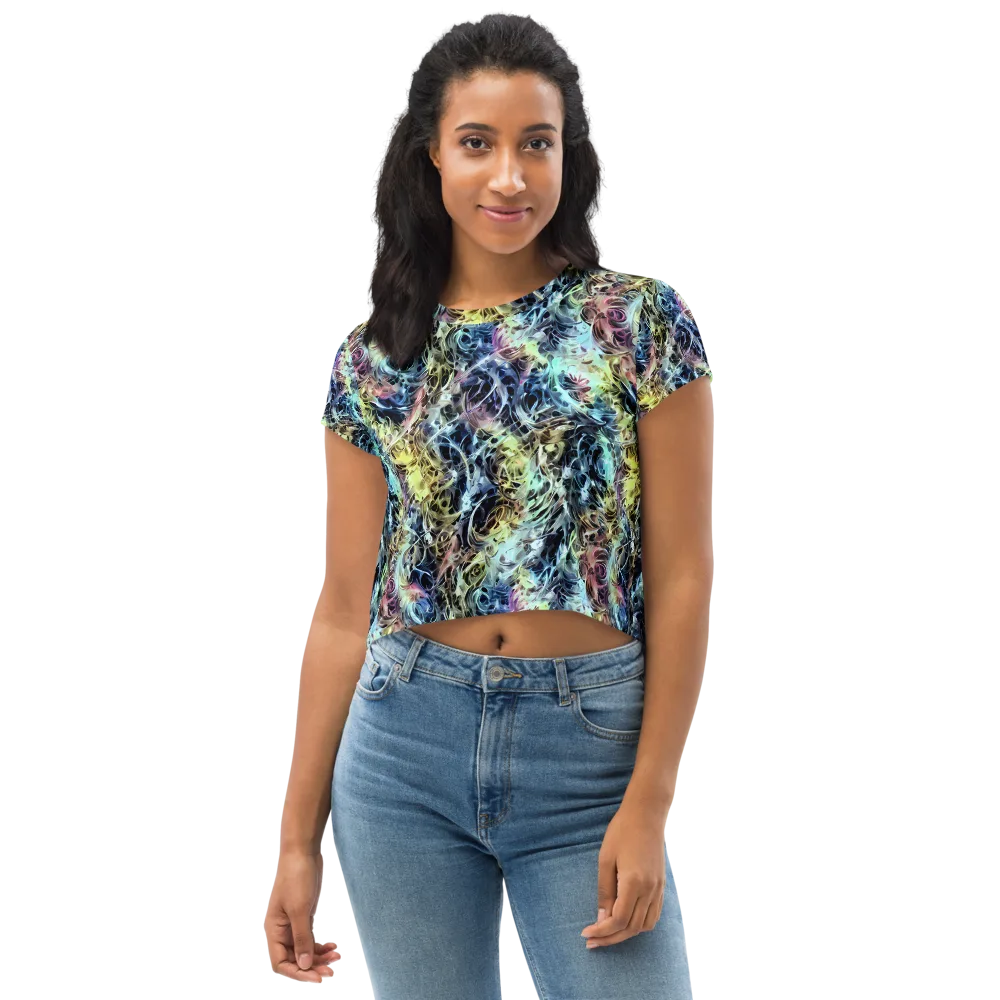 Chromatic Tempest on Crop Tee — Front