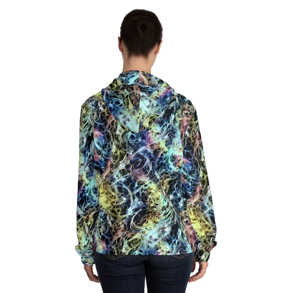 Chromatic Tempest on Women's Full-Zip Hoodie — Back On Person