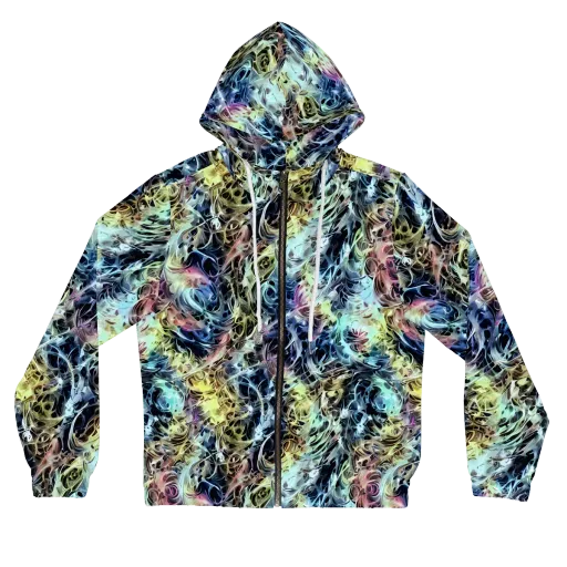 Chromatic Tempest on a Women's Full-Zip Hoodie