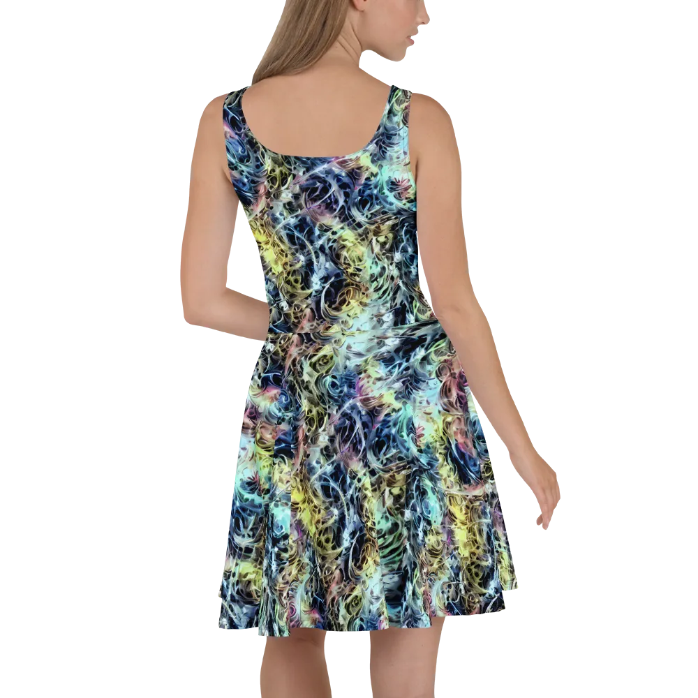 Chromatic Tempest on Skater Dress — Back
