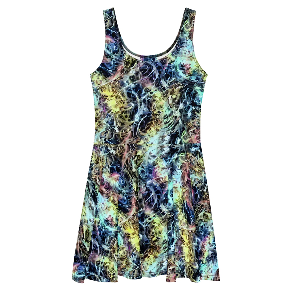 Chromatic Tempest on Skater Dress — Front