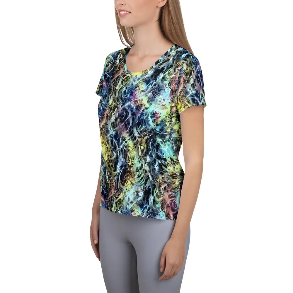 Chromatic Tempest on Women's Athletic T-Shirt — Left