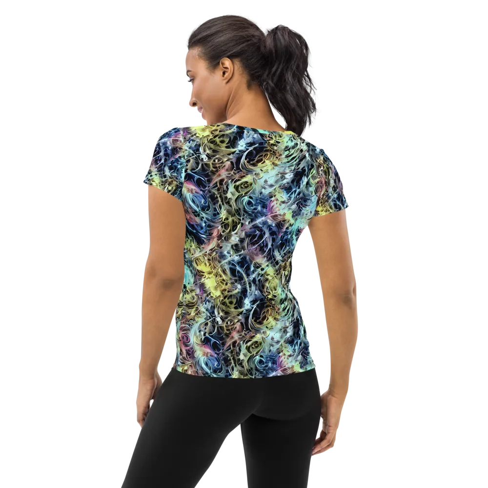 Chromatic Tempest on Women's Athletic T-Shirt — Back