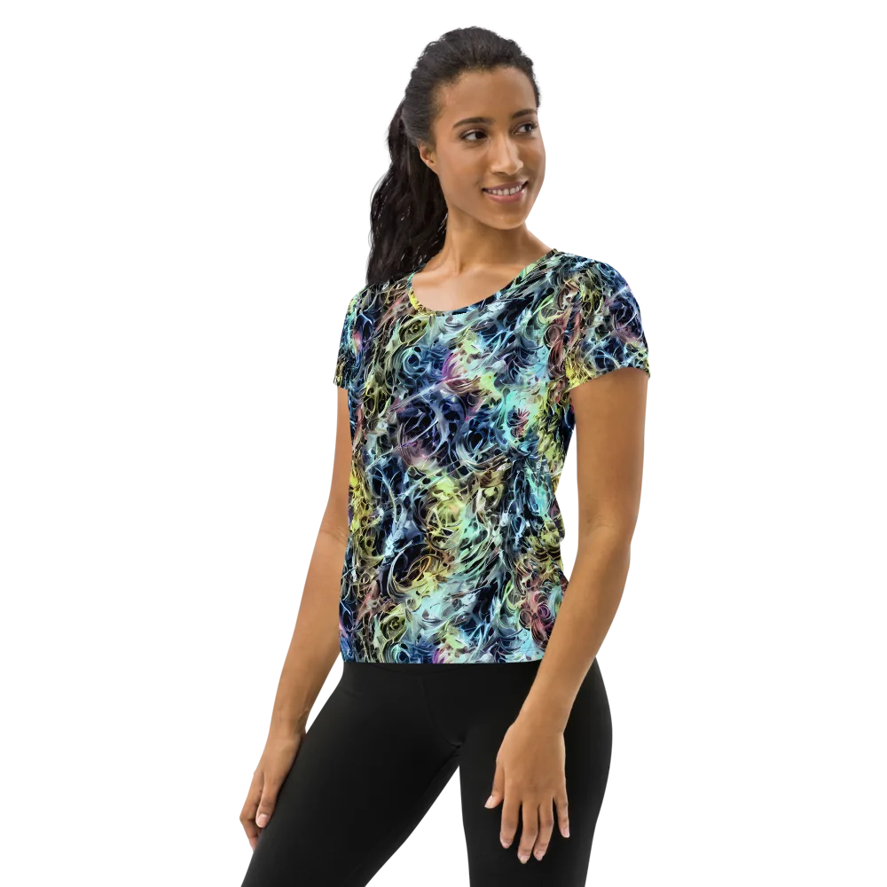 Chromatic Tempest on Women's Athletic T-Shirt — Left
