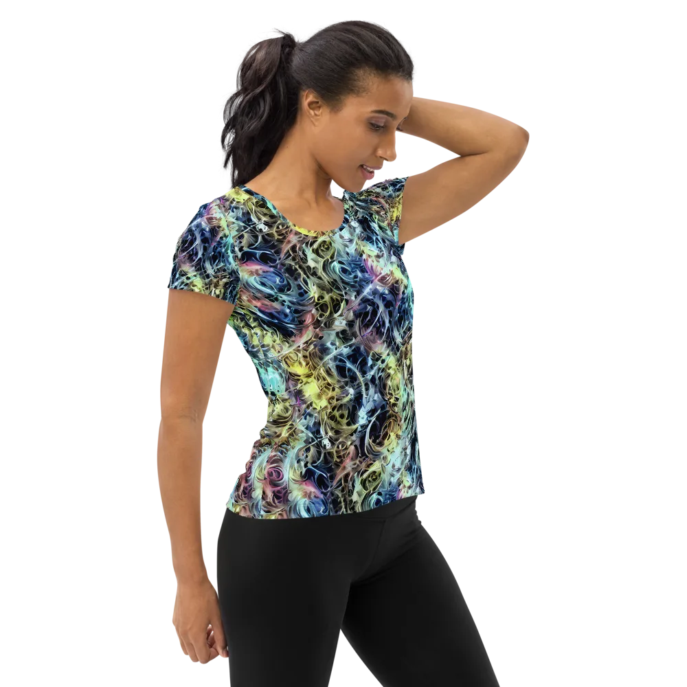 Chromatic Tempest on Women's Athletic T-Shirt — Right