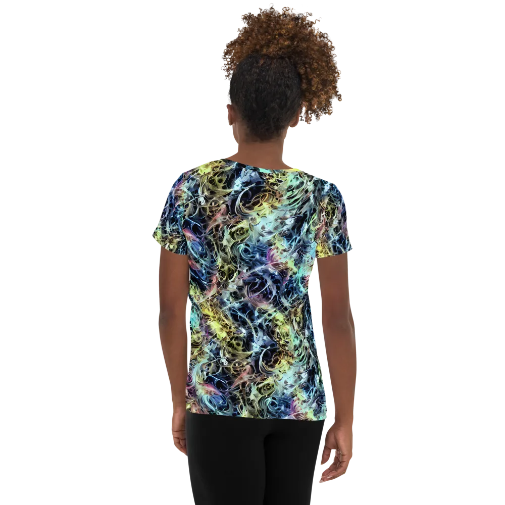 Chromatic Tempest on Women's Athletic T-Shirt — Back