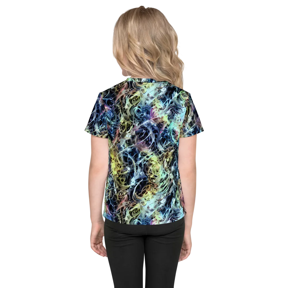 Chromatic Tempest on Kids Crew Neck T-Shirt — Back