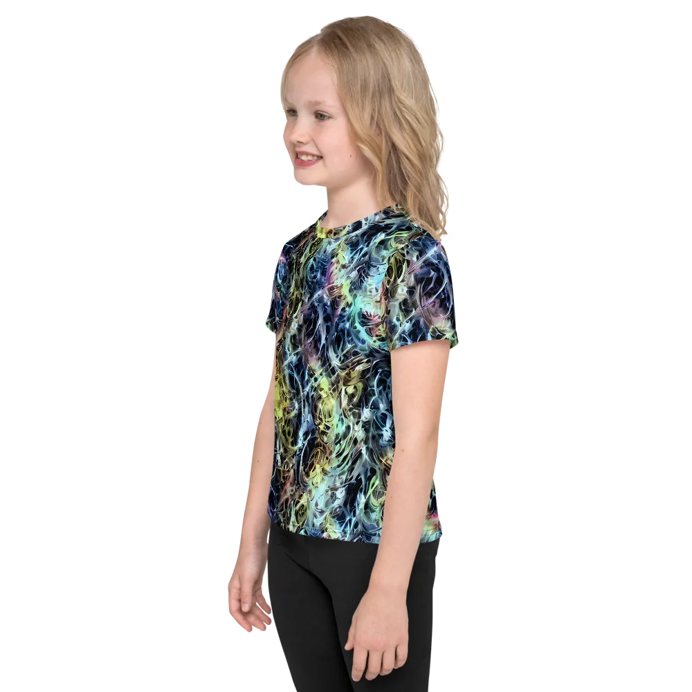 Chromatic Tempest on Kids Crew Neck T-Shirt — Left