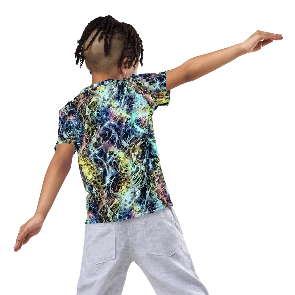 Chromatic Tempest on Kids Crew Neck T-Shirt — Back