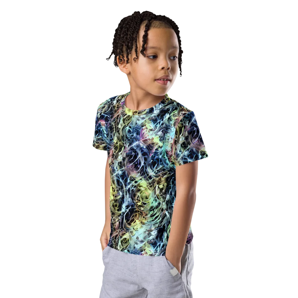 Chromatic Tempest on Kids Crew Neck T-Shirt — Left Front