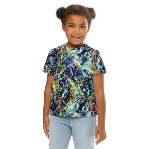 Chromatic Tempest on a Kids Crew Neck T-Shirt