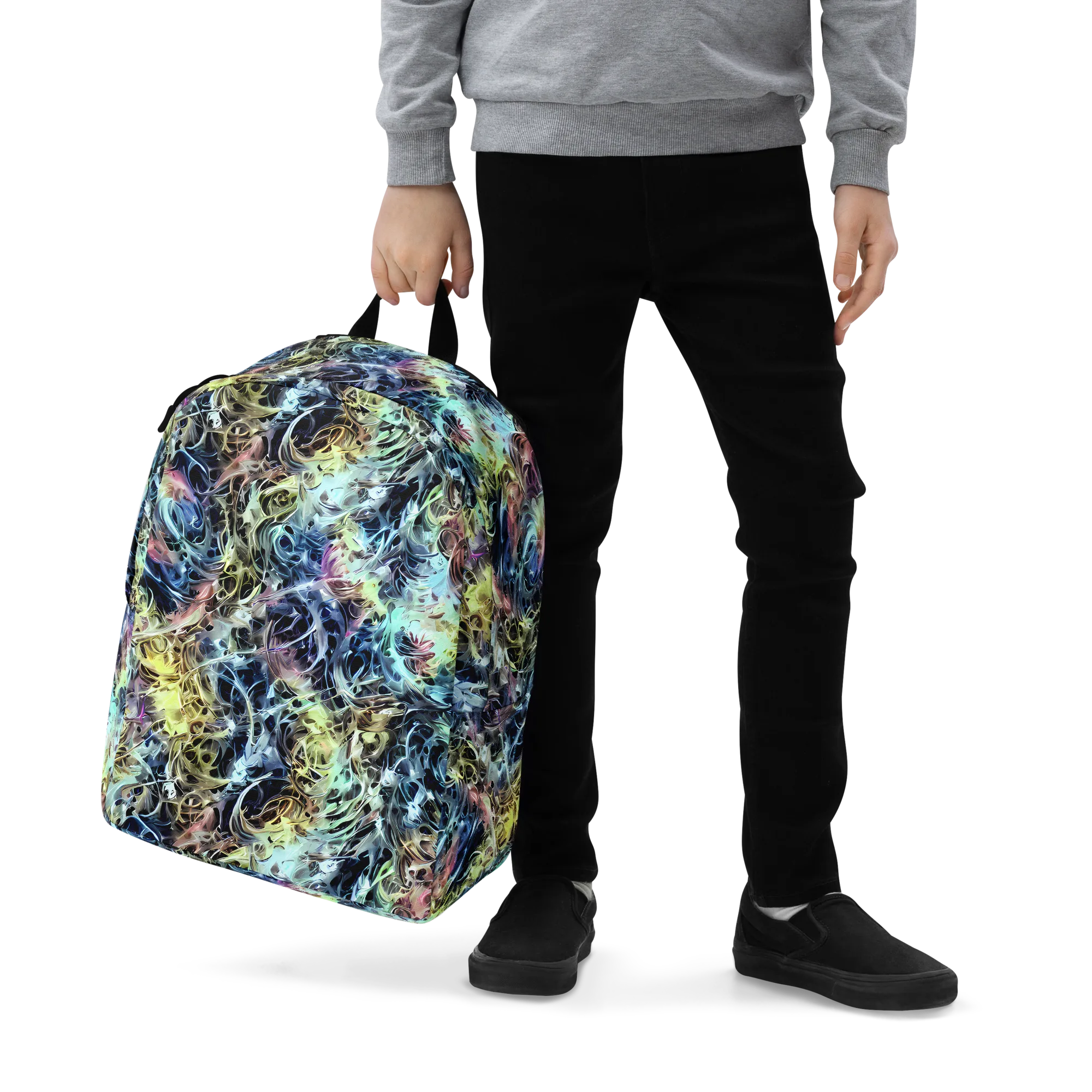 Chromatic Tempest on Minimalist Backpack — Zoomed-in