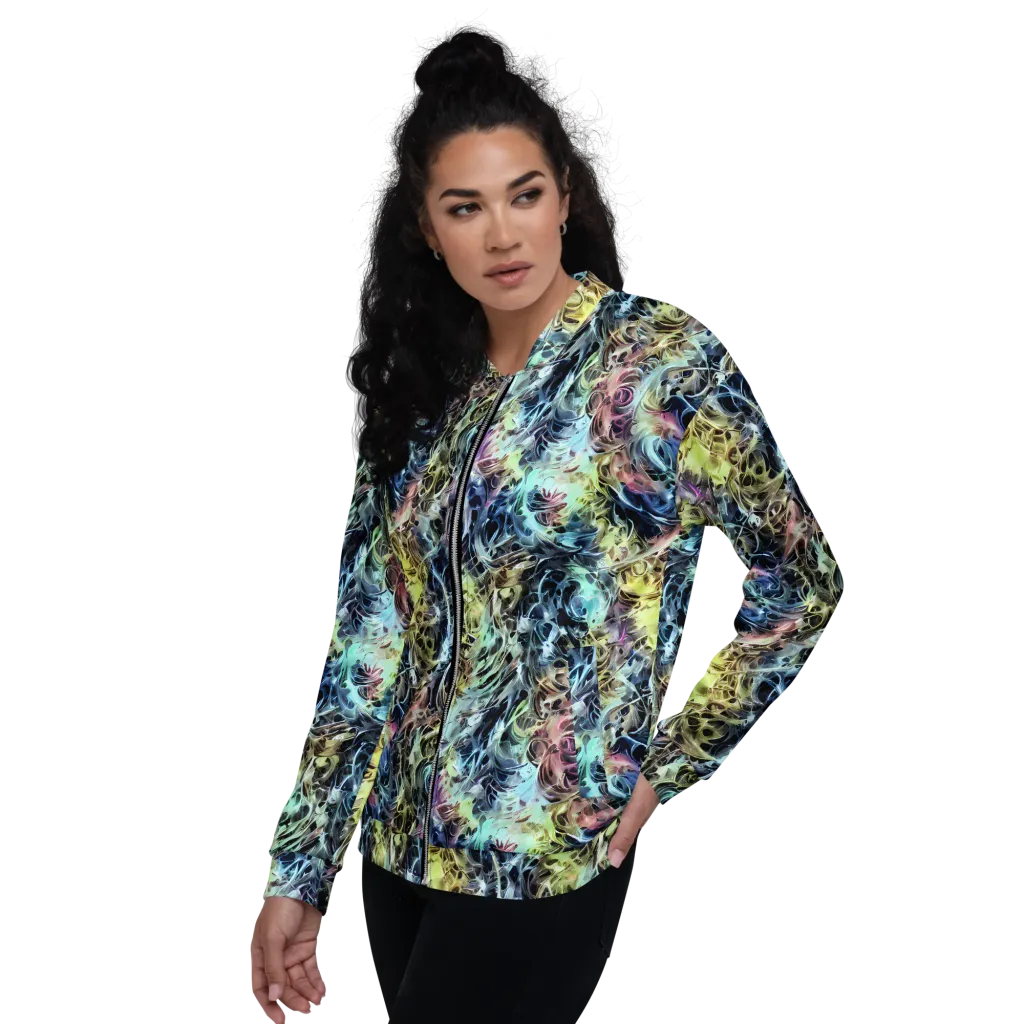 Chromatic Tempest on Bomber Jacket — Left