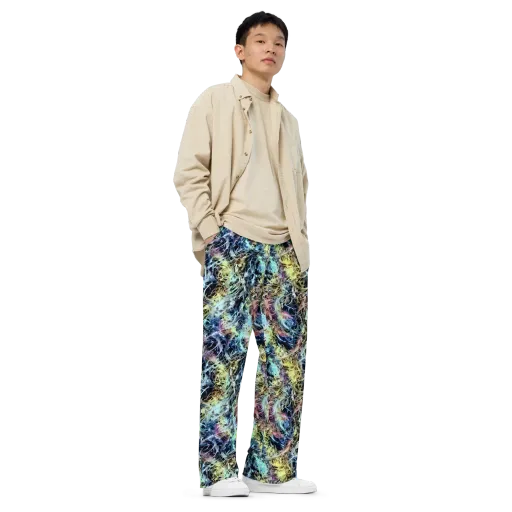 Chromatic Tempest on a Wide-Leg Pants