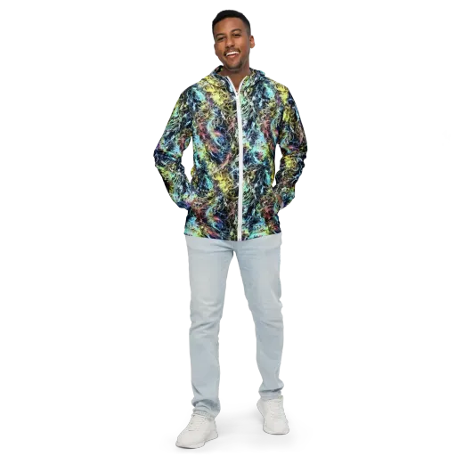 Chromatic Tempest on a Men's Windbreaker