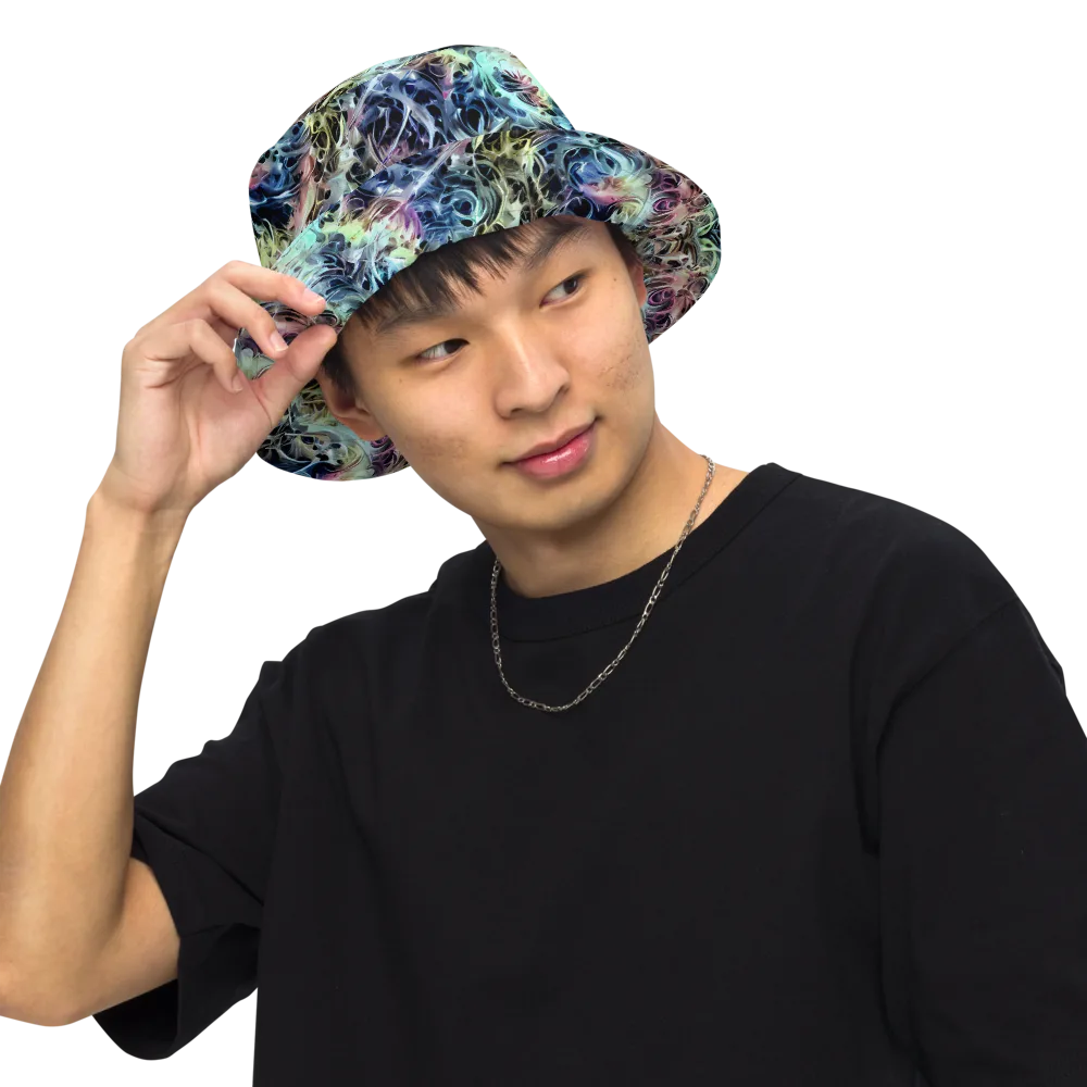 Chromatic Tempest on Reversible Bucket Hat — Front Inside