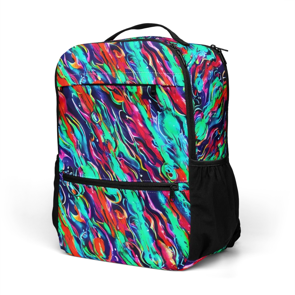 Afterglow Frenzy on Utility Backpack — Left Front