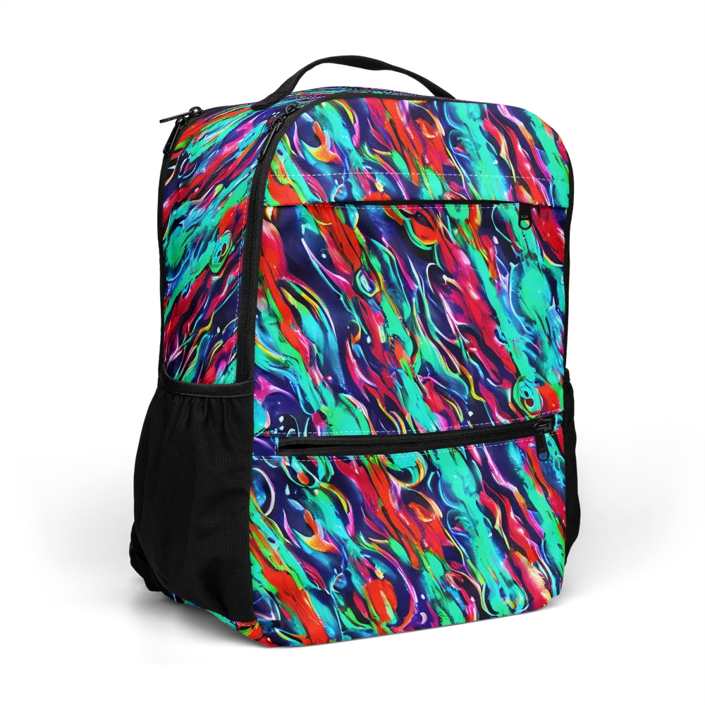 Afterglow Frenzy on Utility Backpack — Right Front