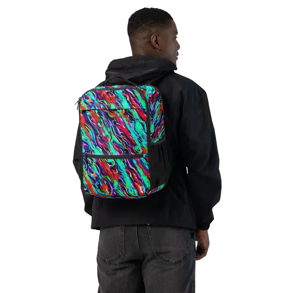 Afterglow Frenzy on Utility Backpack — Back