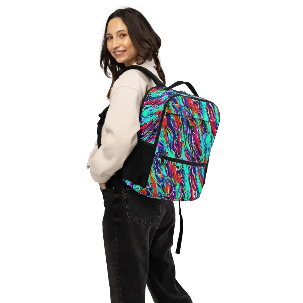 Afterglow Frenzy on Utility Backpack — Back
