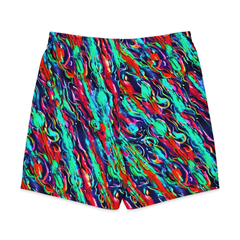 Afterglow Frenzy on Men's Board Shorts — Back