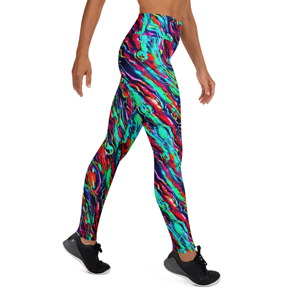 Afterglow Frenzy on Yoga Leggings — Right