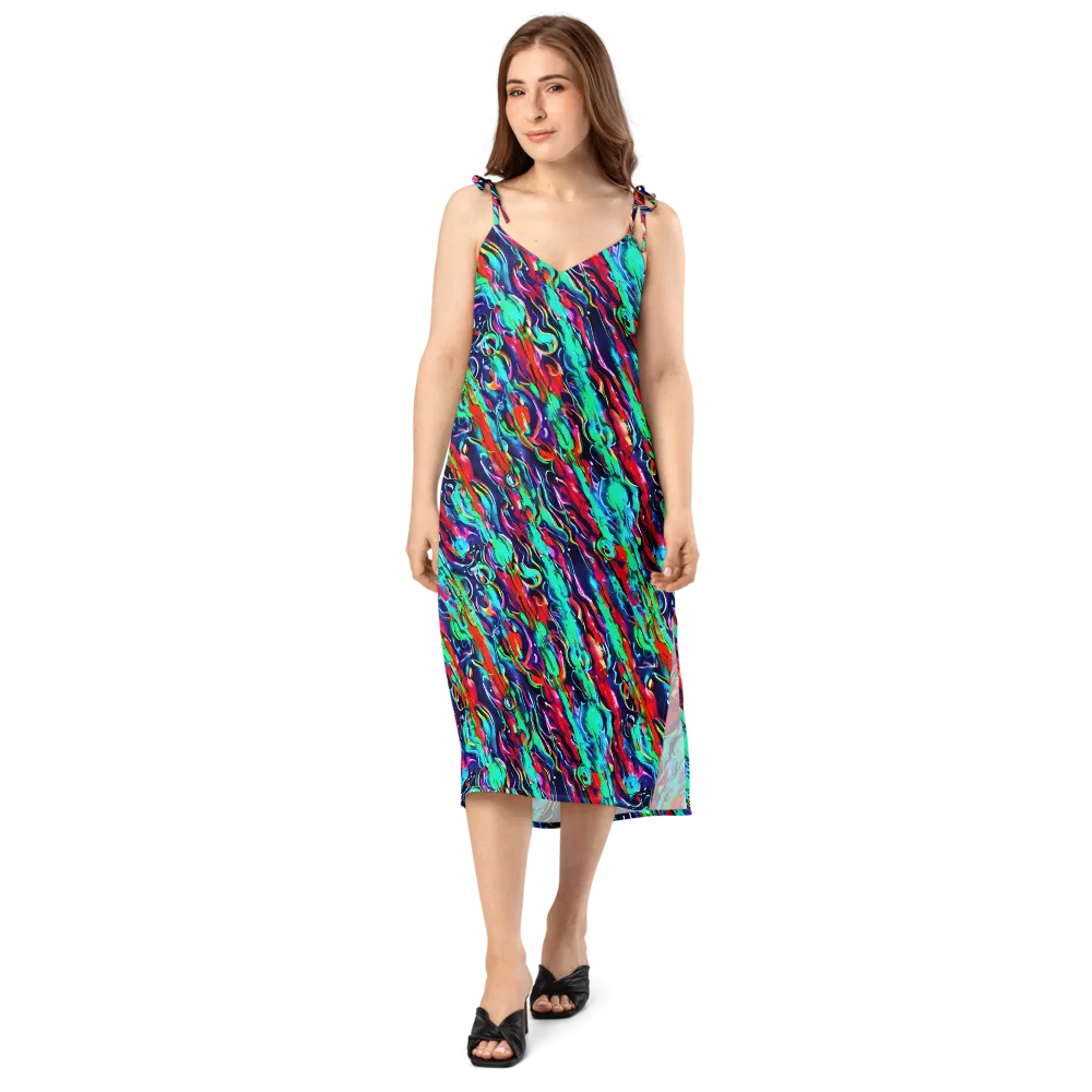 Afterglow Frenzy on Slip Dress — Front