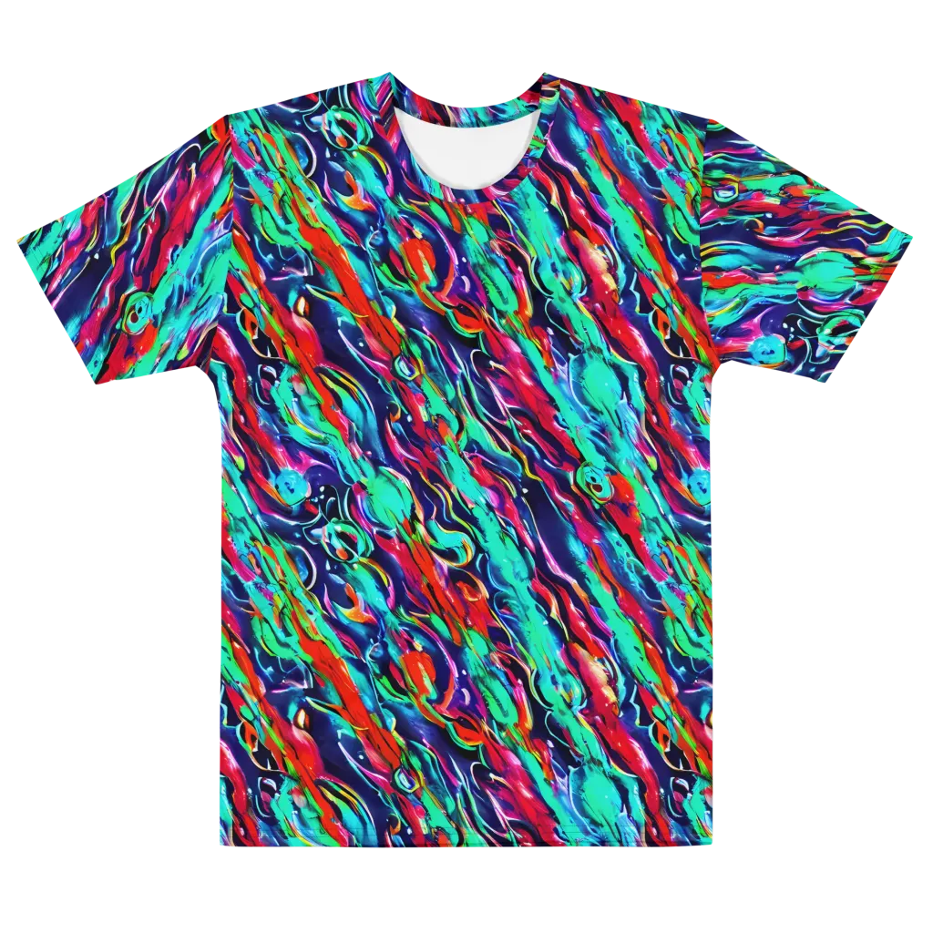 Afterglow Frenzy on Men's Cotton Crew Neck T-Shirt — Front