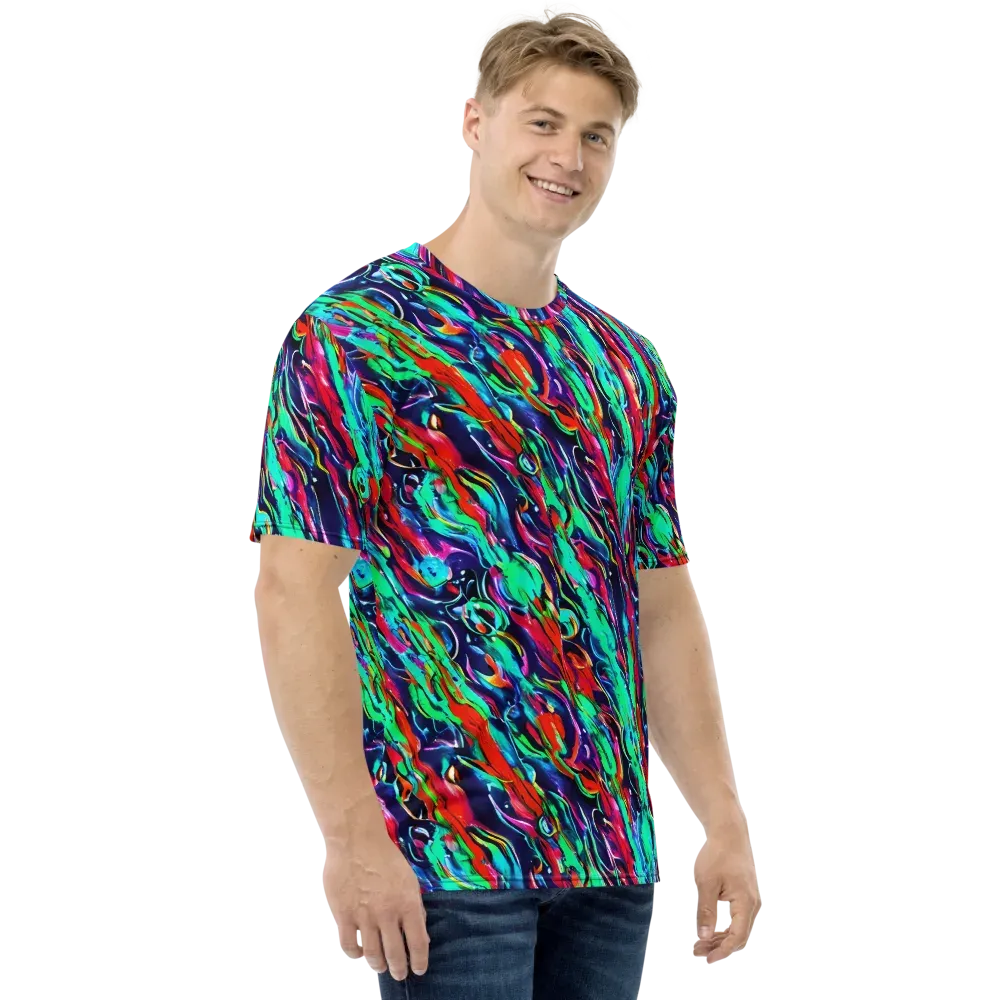 Afterglow Frenzy on Men's Crew Neck T-Shirt — Right