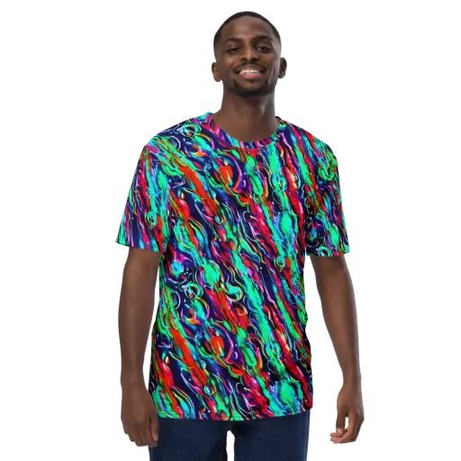 Afterglow Frenzy on a Men's Crew Neck T-Shirt