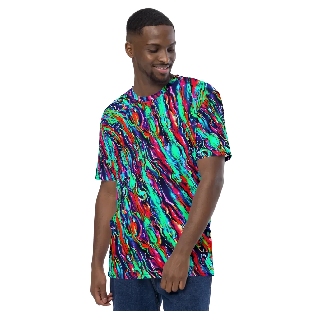 Afterglow Frenzy on Men's Crew Neck T-Shirt — Left