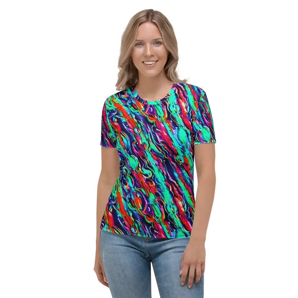 Afterglow Frenzy on Women's Crew Neck T-Shirt — Front