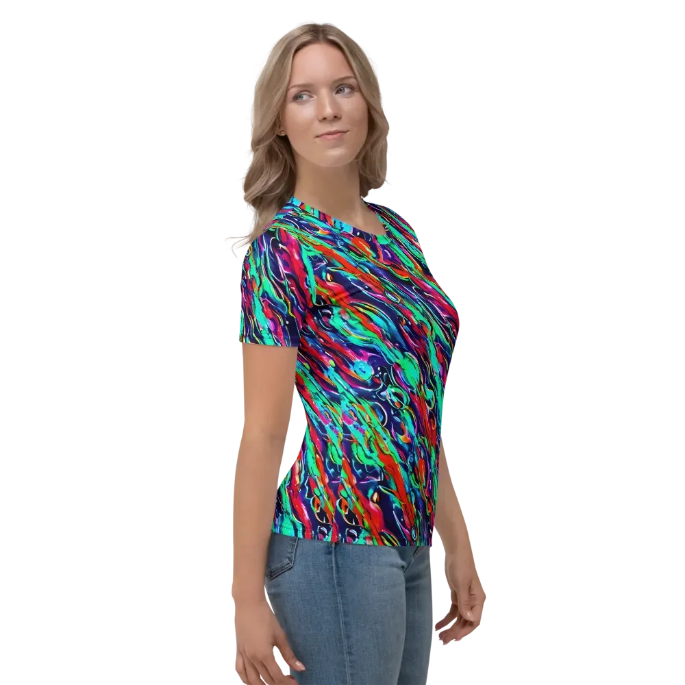 Afterglow Frenzy on Women's Crew Neck T-Shirt — Right