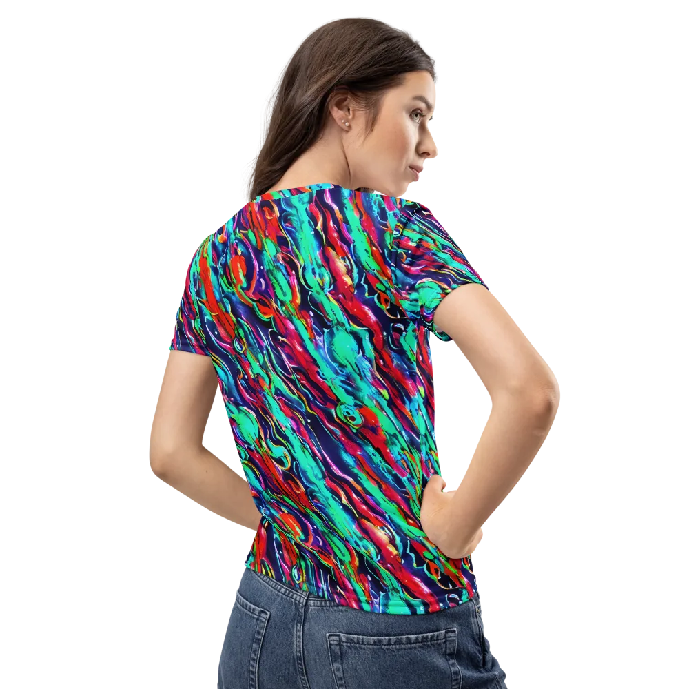 Afterglow Frenzy on Women's Crew Neck T-Shirt — Back