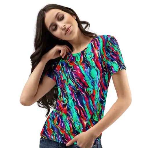 Afterglow Frenzy on a Women's Crew Neck T-Shirt