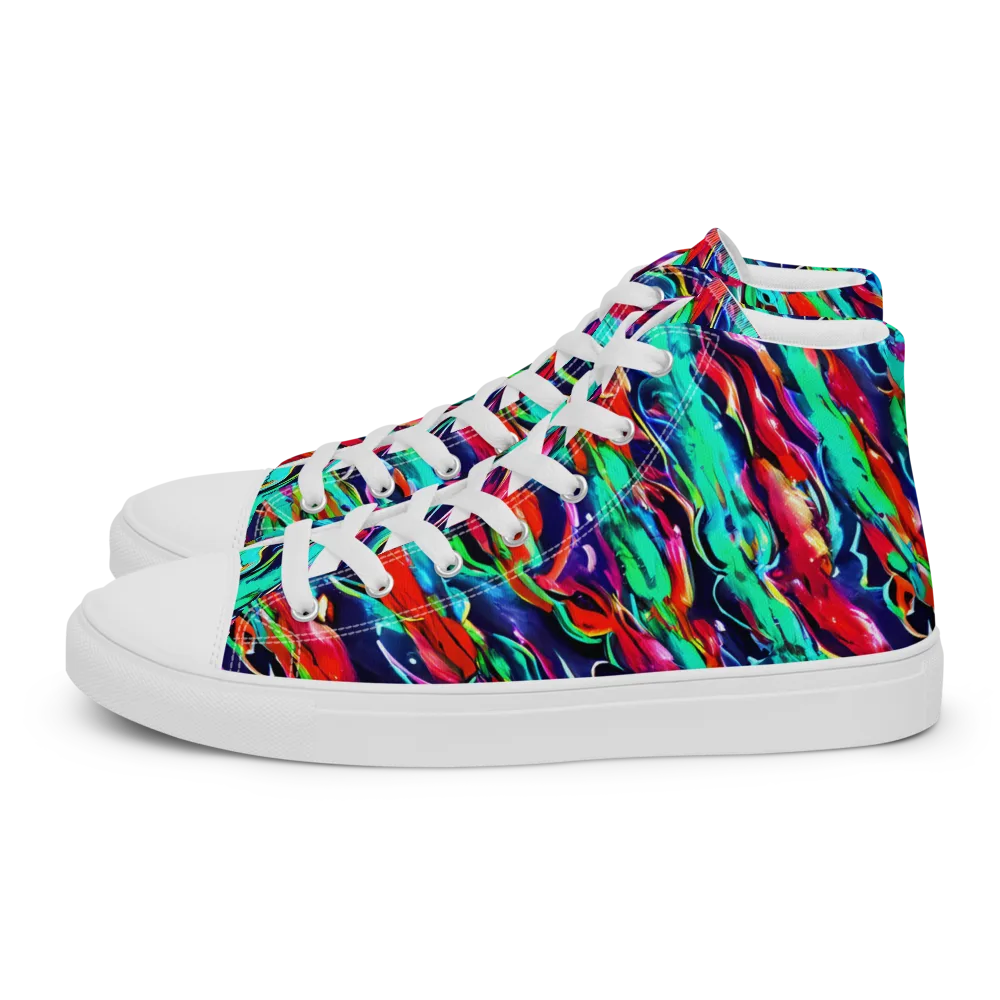 Afterglow Frenzy on Women's High Top Canvas Shoes — Left