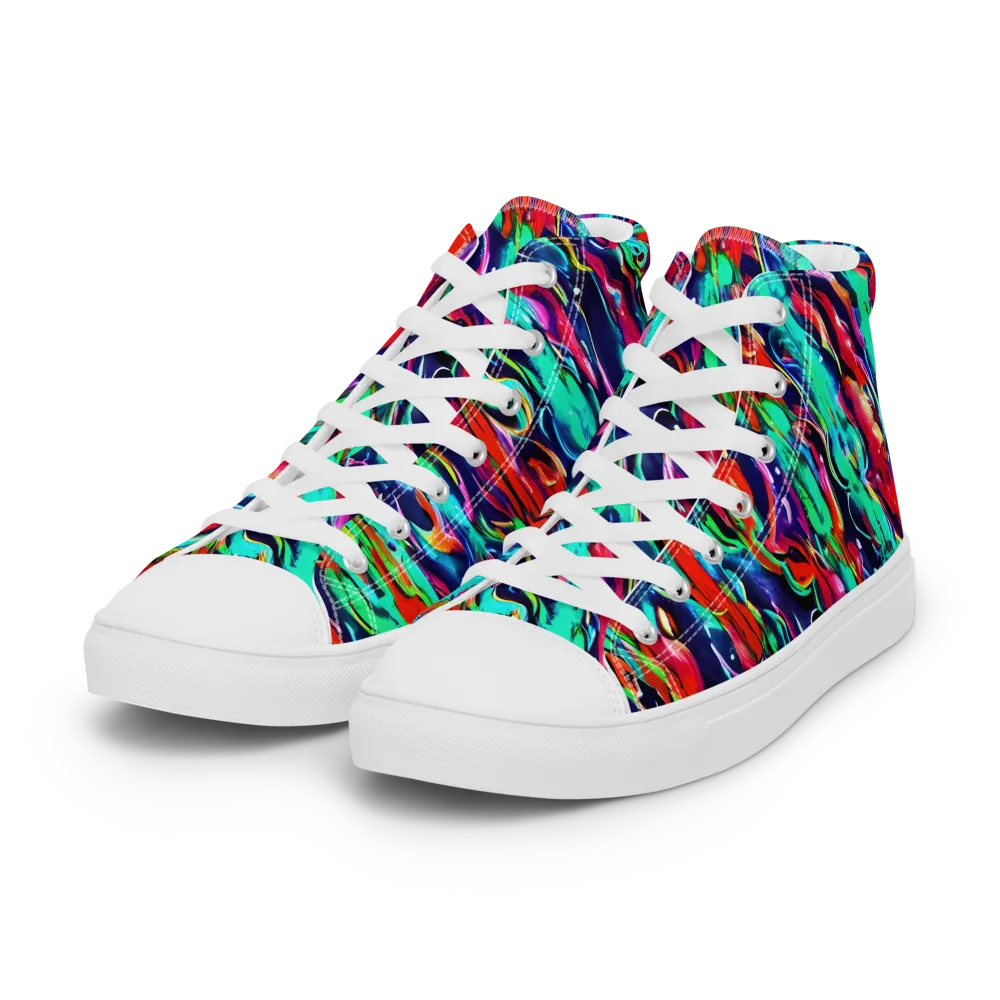 Afterglow Frenzy on Women's High Top Canvas Shoes — Left Front