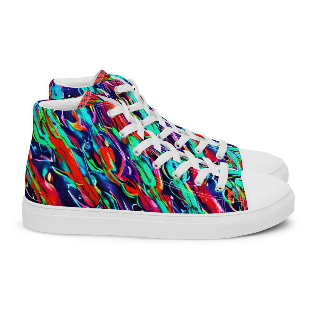 Afterglow Frenzy on Women's High Top Canvas Shoes — Right