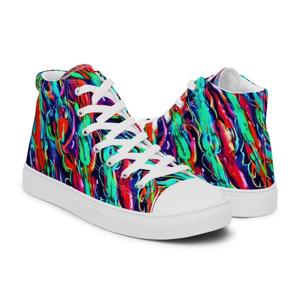 Afterglow Frenzy on Women's High Top Canvas Shoes — Right