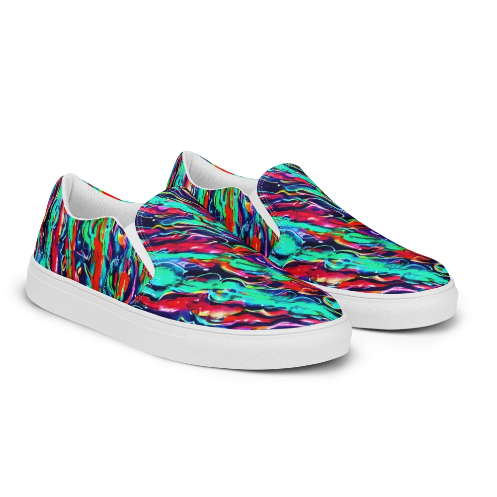Afterglow Frenzy on Men's Slip-On Canvas Shoes — Right Front